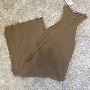ZARA Ribbed Tank Dress - Tan - NWT- Medium